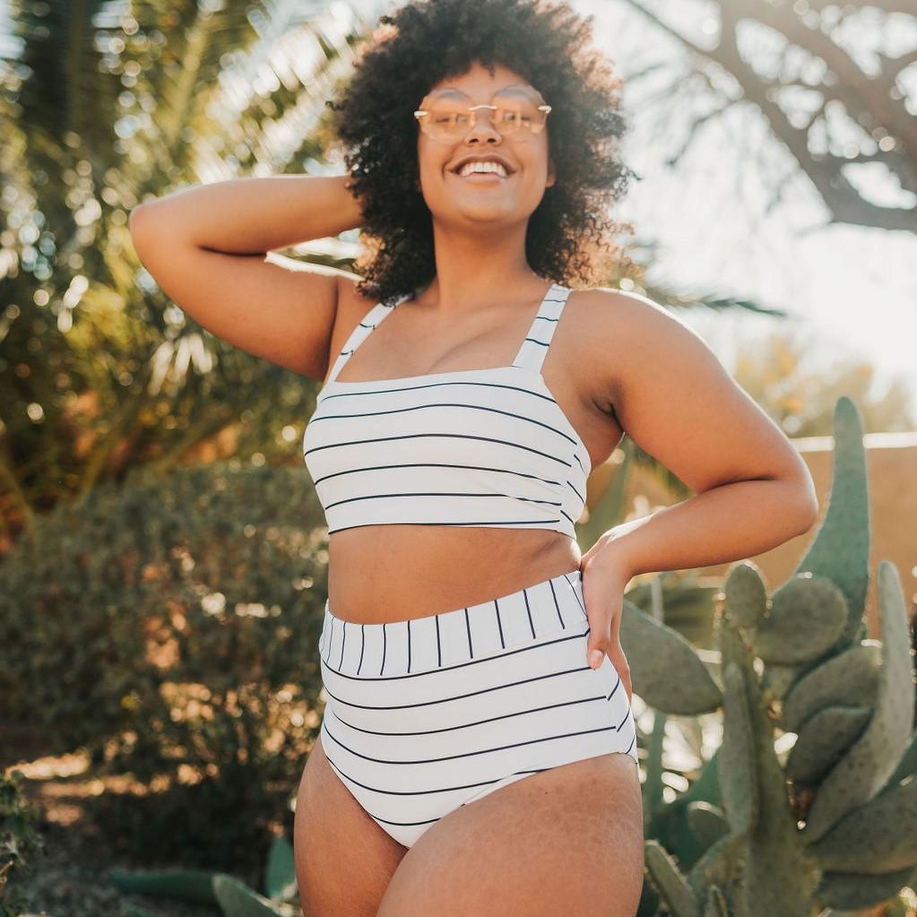 Page High Waisted Swim Bottoms - Sailor