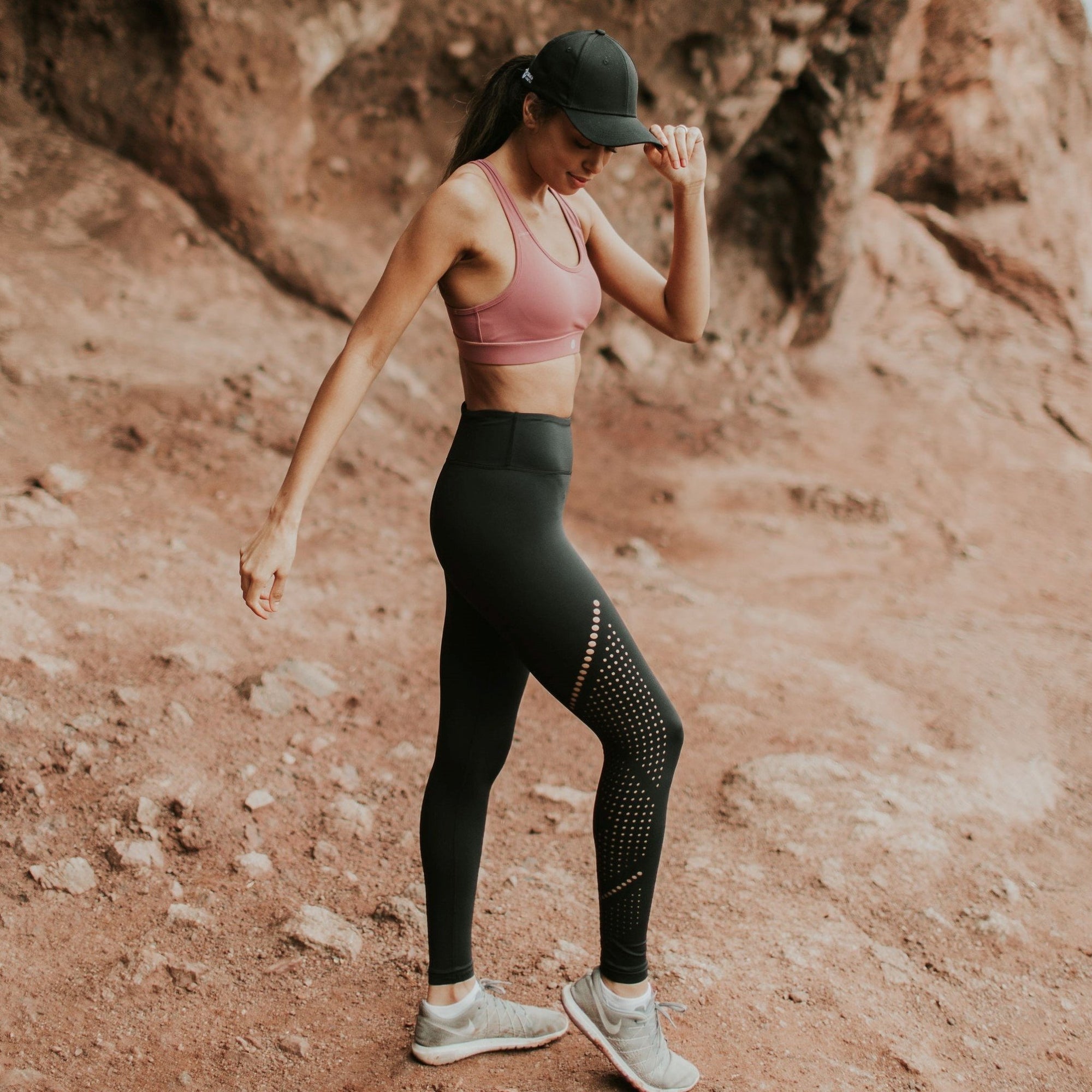 Alpine Laser Cut Leggings - Black - Senita Athletics