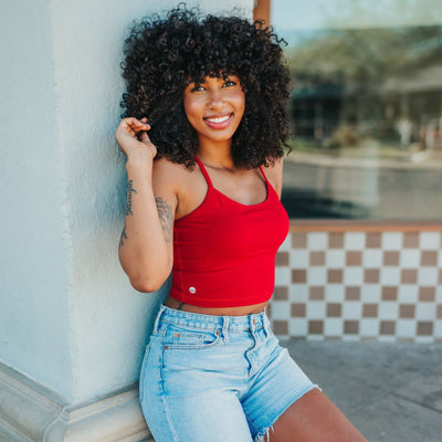 Ava Crop Top - Cherry - Senita Athletics