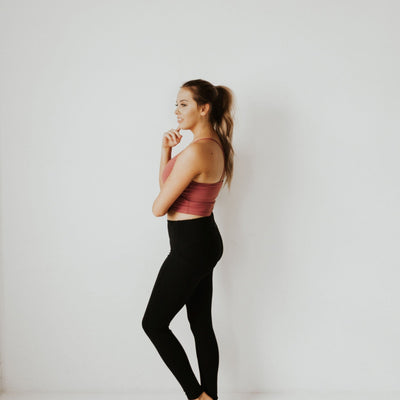 Ava Crop Top - Marsala - Senita Athletics