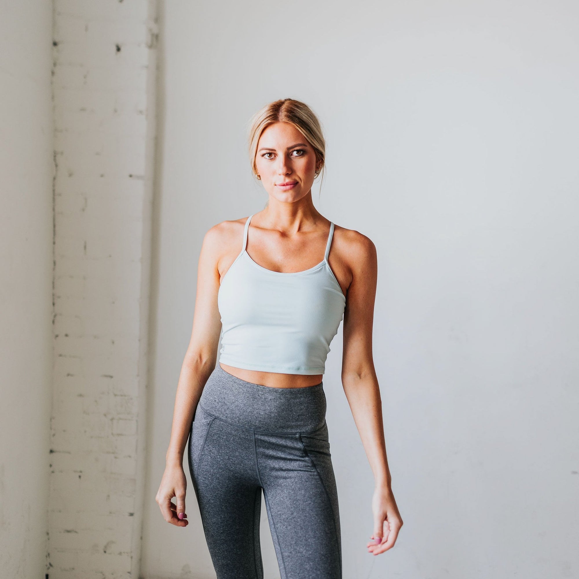 Ava Crop Top - Powder Blue - Senita Athletics