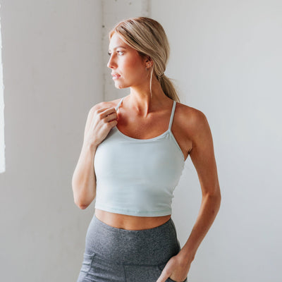 Ava Crop Top - Powder Blue - Senita Athletics