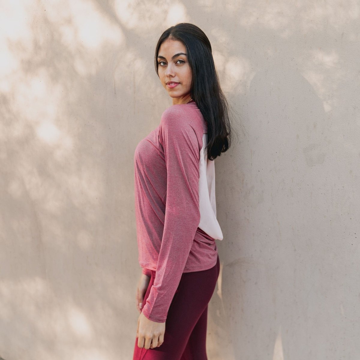 Barre Long Sleeve 2 - Marsala - Senita Athletics
