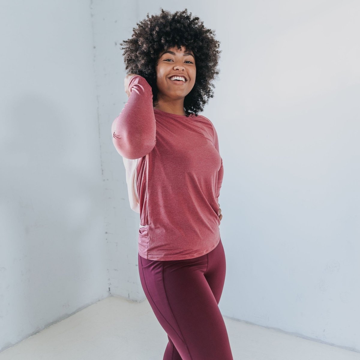 Barre Long Sleeve 2 - Marsala - Senita Athletics
