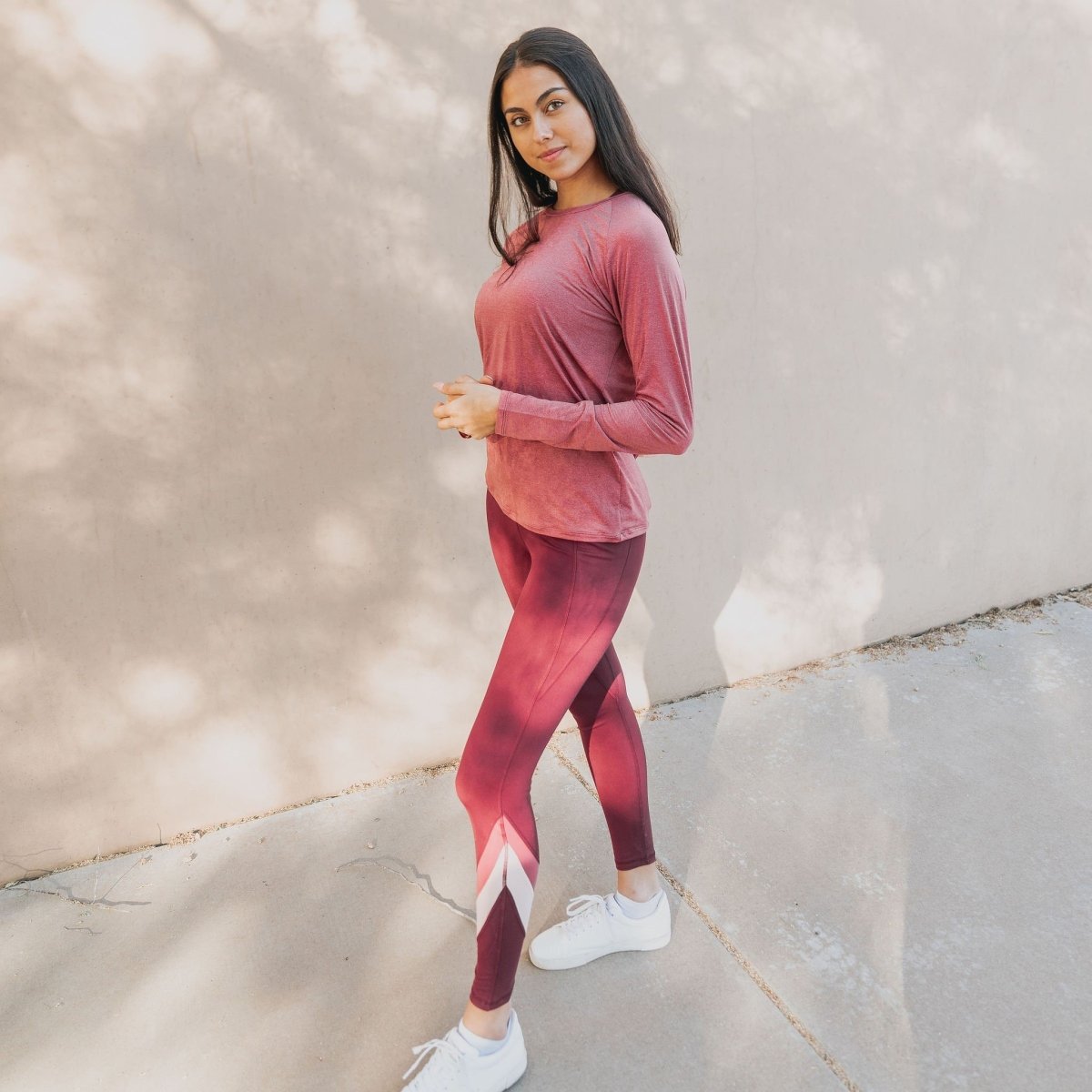Barre Long Sleeve 2 - Marsala - Senita Athletics