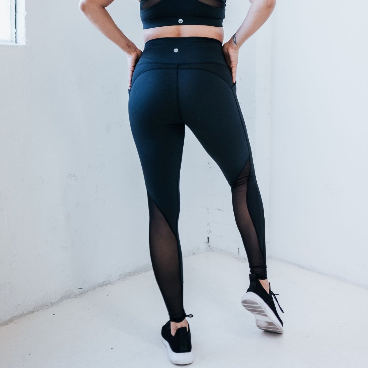 Barre Mesh Leggings - Black - Senita Athletics