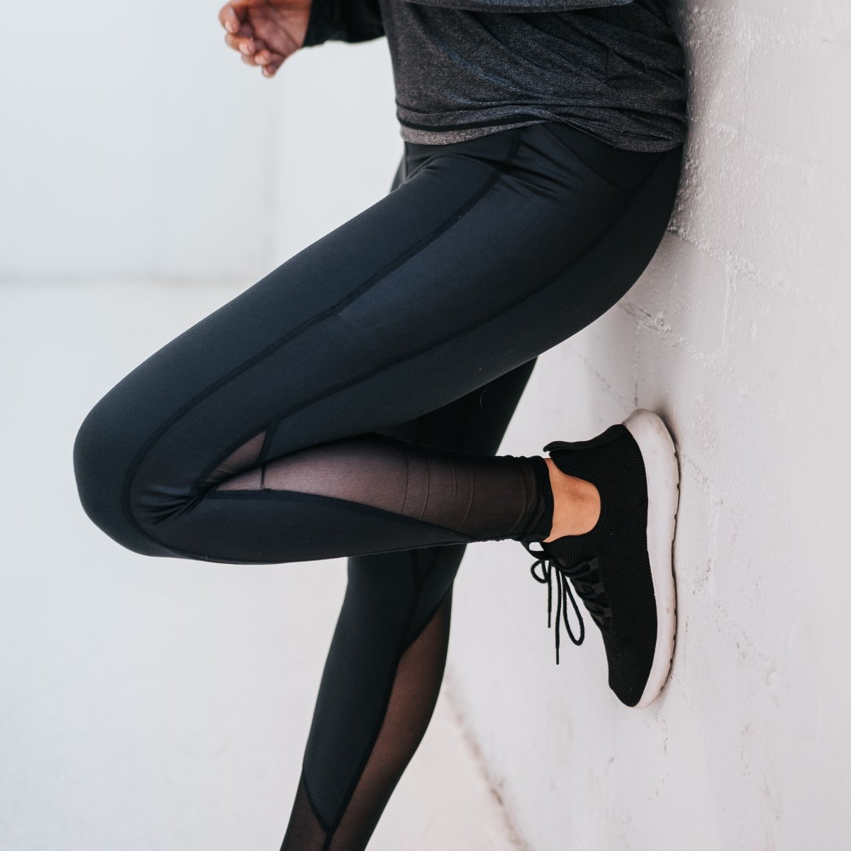 Barre Mesh Leggings - Black - Senita Athletics