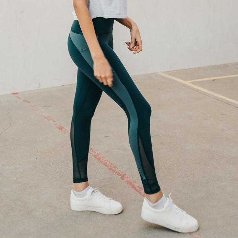 Barre Mesh Leggings - Ponderosa - Senita Athletics