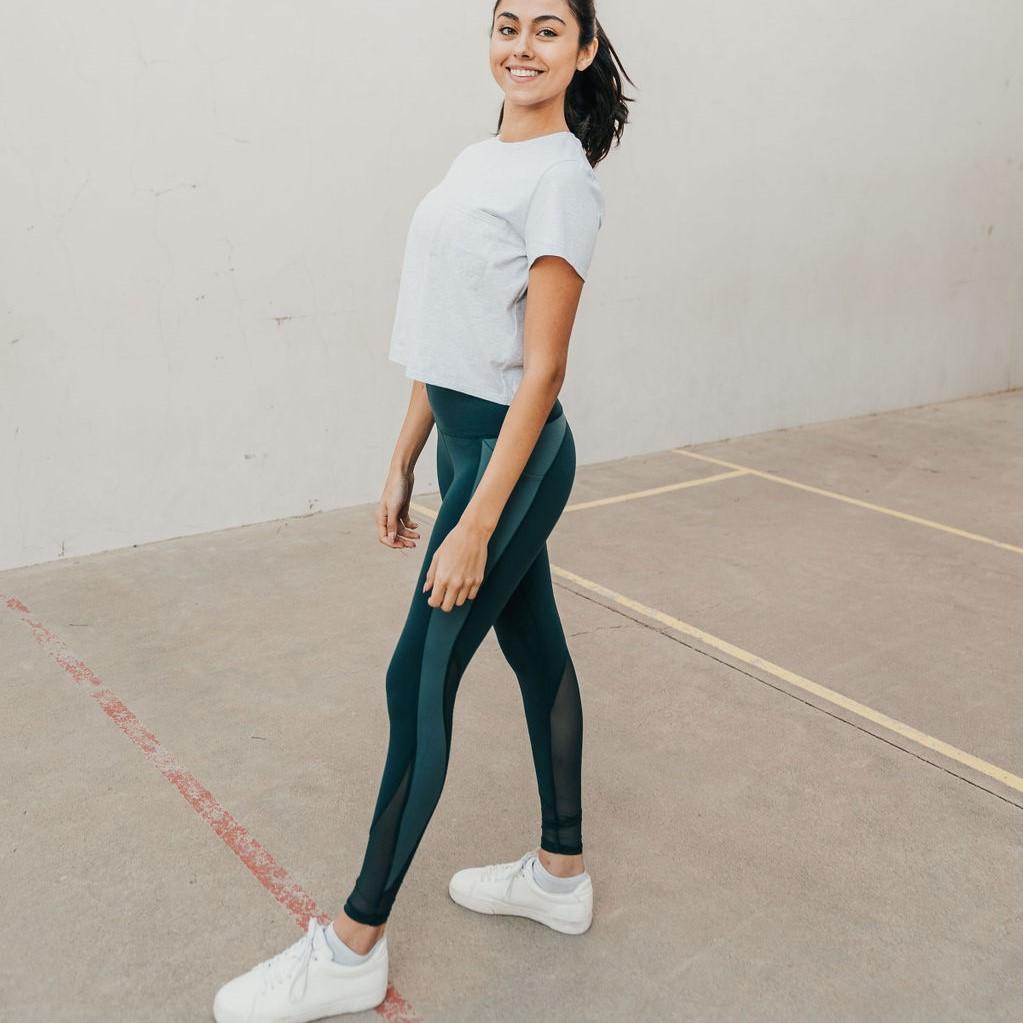 Barre Mesh Leggings - Ponderosa - Senita Athletics
