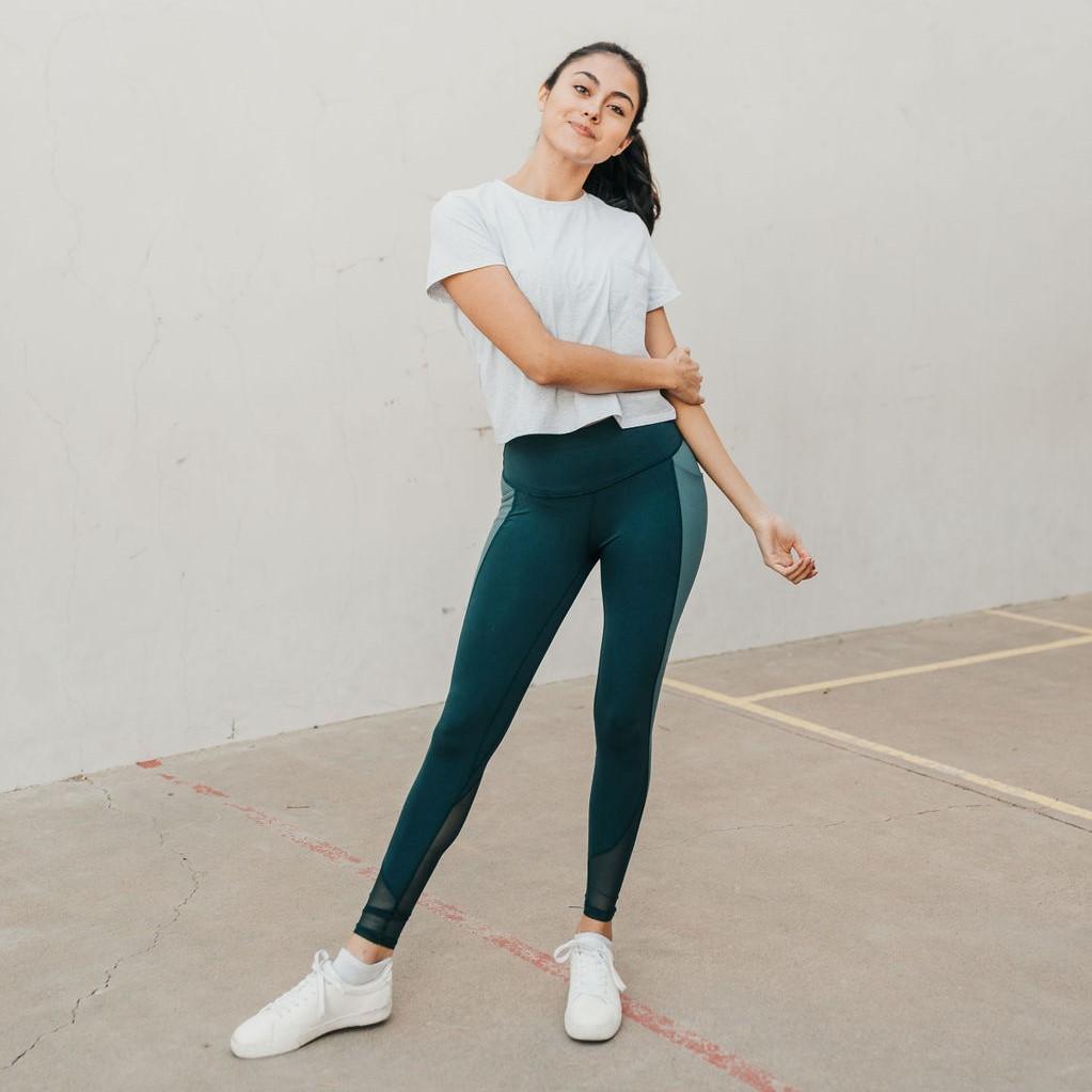 Barre Mesh Leggings - Ponderosa - Senita Athletics