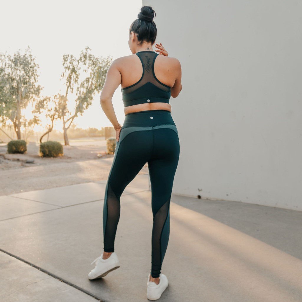Barre Mesh Leggings - Ponderosa - Senita Athletics