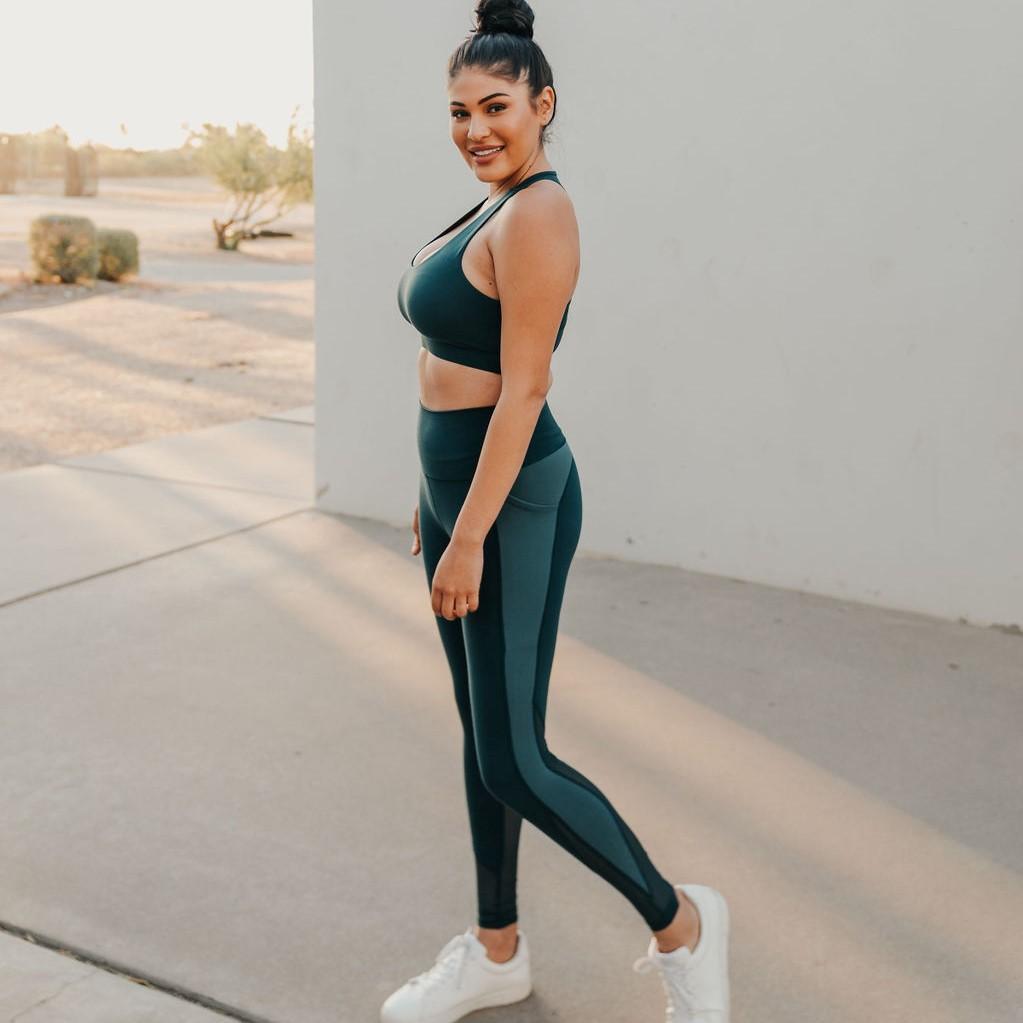 Barre Mesh Leggings - Ponderosa - Senita Athletics
