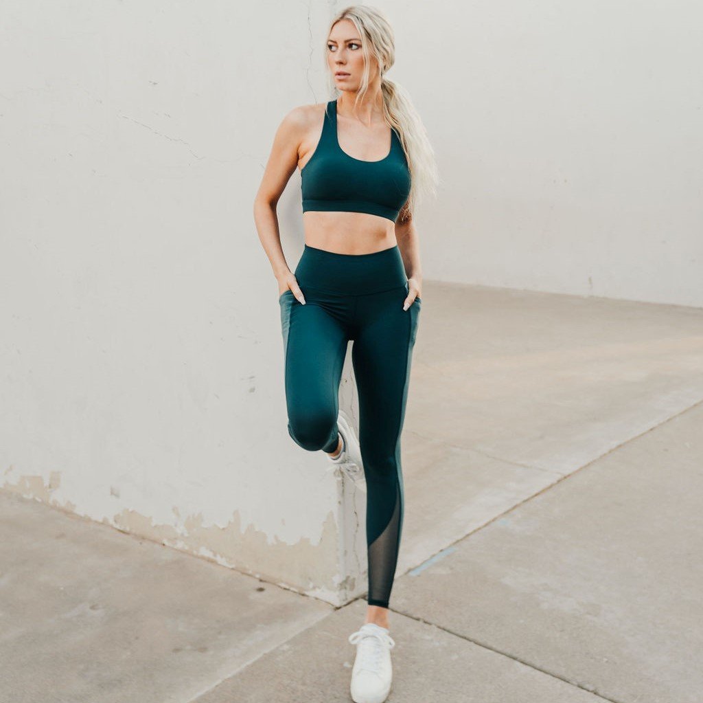 Barre Mesh Sports Bra - Ponderosa - Senita Athletics