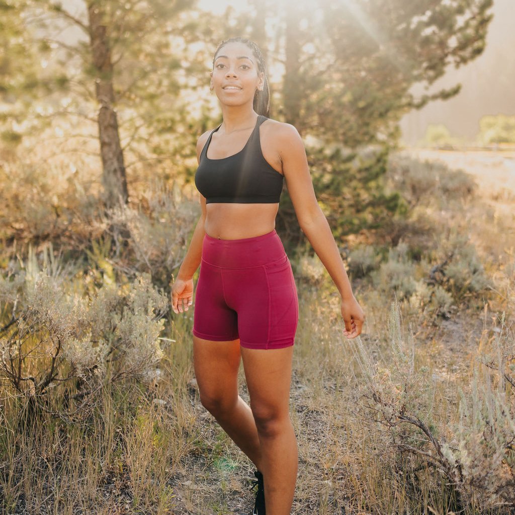 Baseline Shorts (5 in. inseam) - Merlot - Senita Athletics