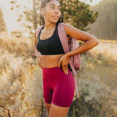 Baseline Shorts (5 in. inseam) - Merlot - Senita Athletics