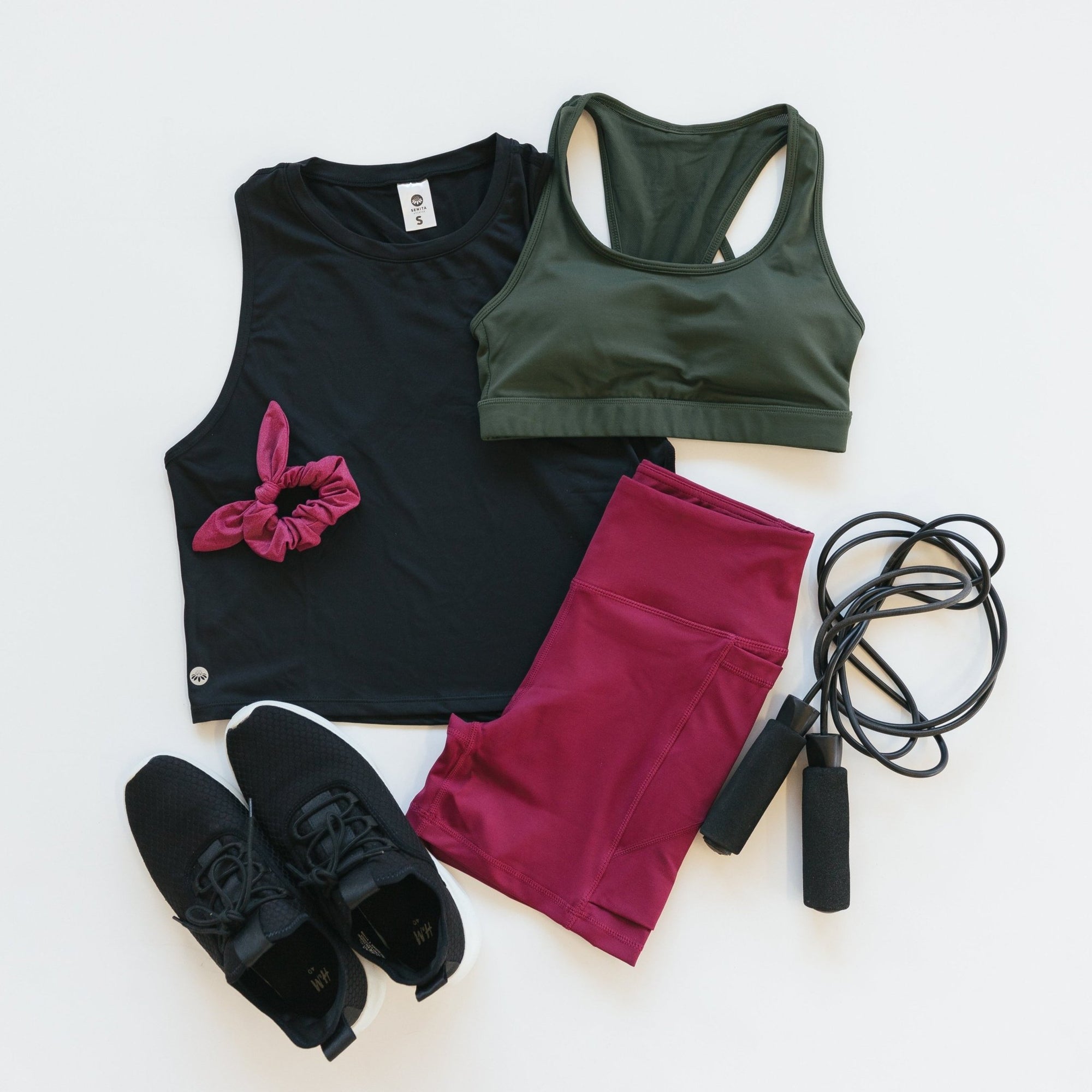 Baseline Shorts (5 in. inseam) - Merlot - Senita Athletics
