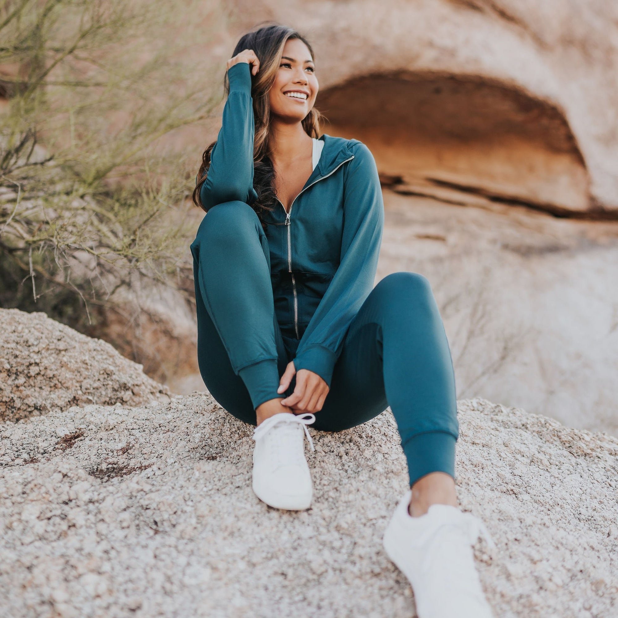 Bestie Zip Up Hoodie - Pacific - Senita Athletics