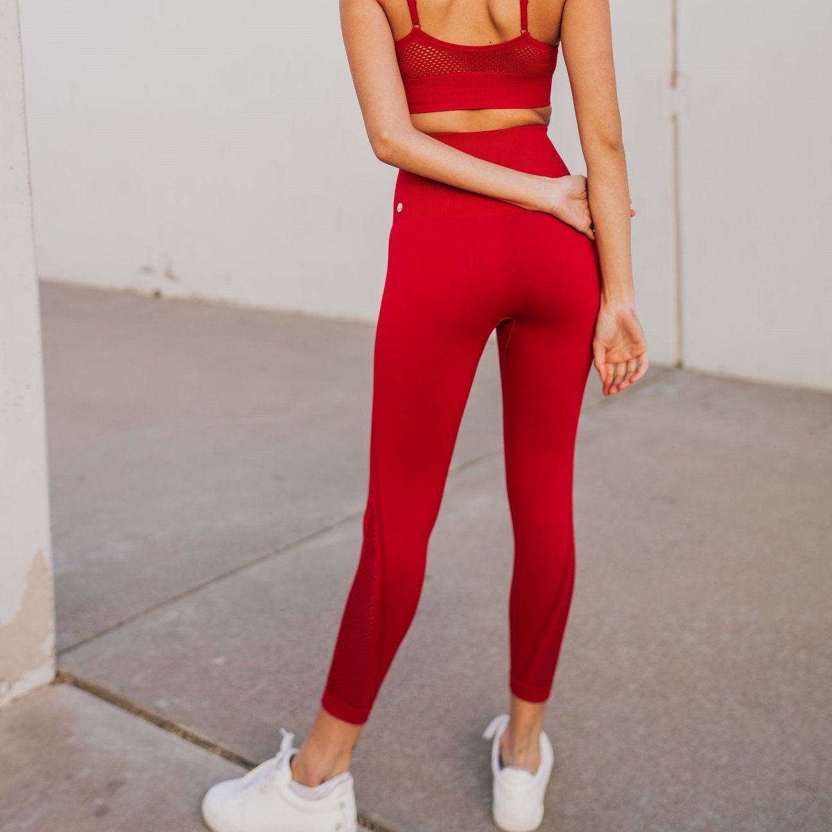 Beyond Seamless 7/8 Capris - Cherry - Senita Athletics