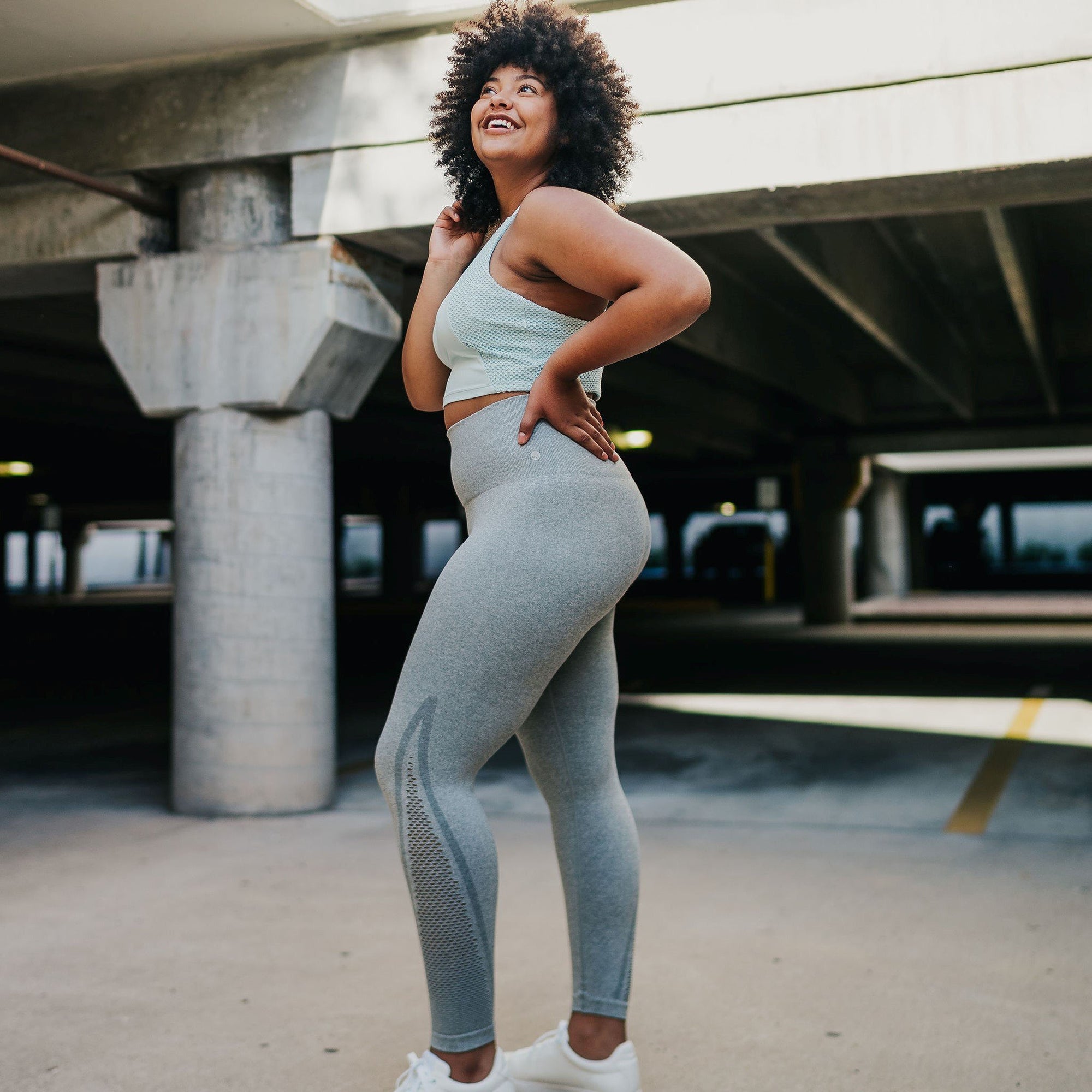 Beyond Seamless 7/8 Capris - Gray - Senita Athletics