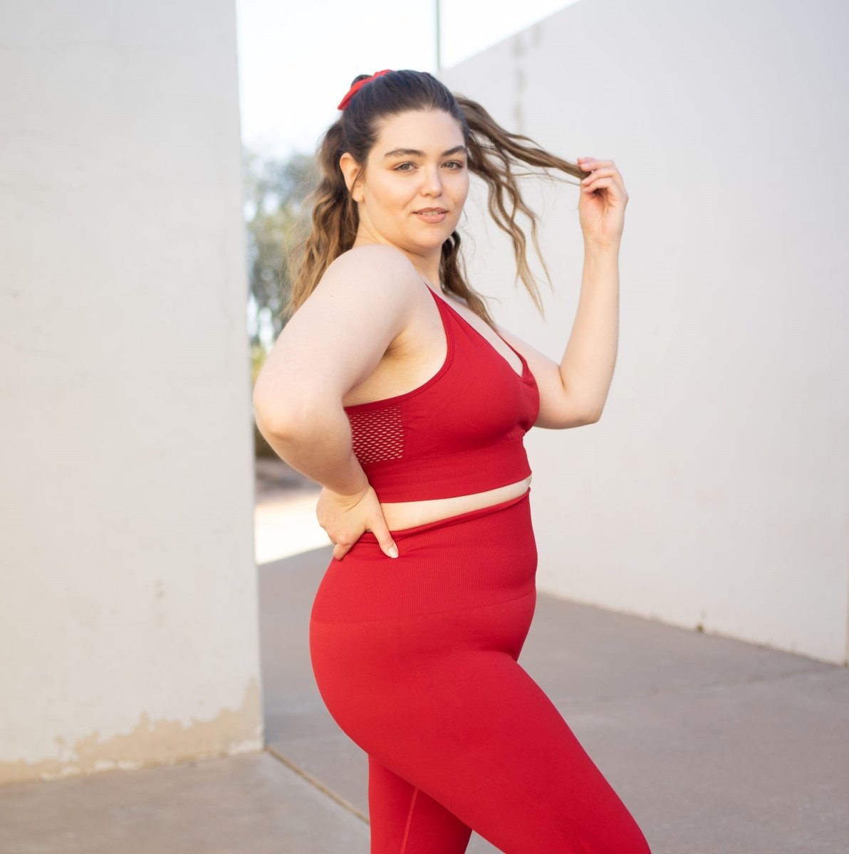 Beyond Seamless Sports Bra - Cherry - Senita Athletics