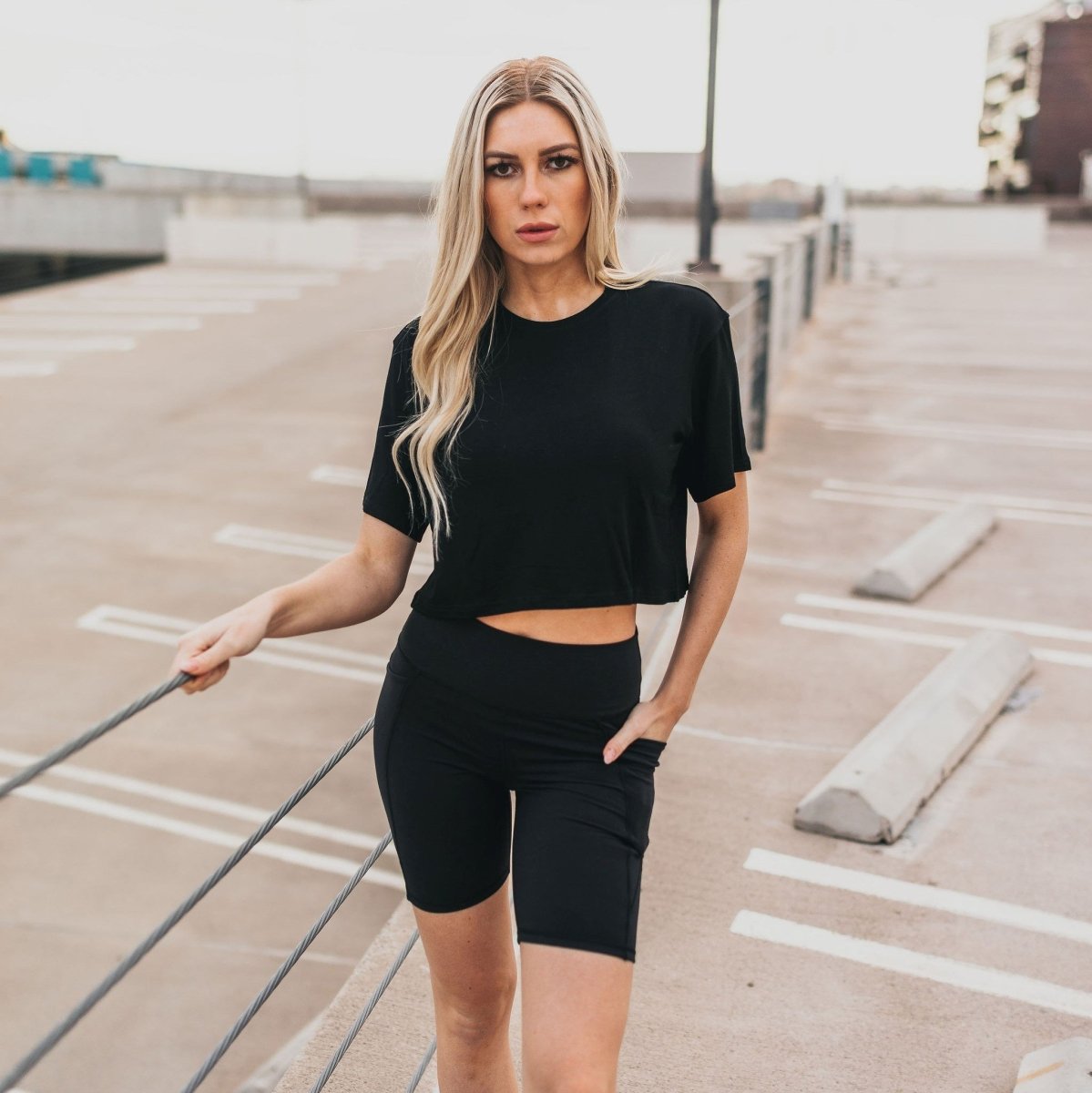 Biker Shorts (8 in. inseam) - Black - Senita Athletics