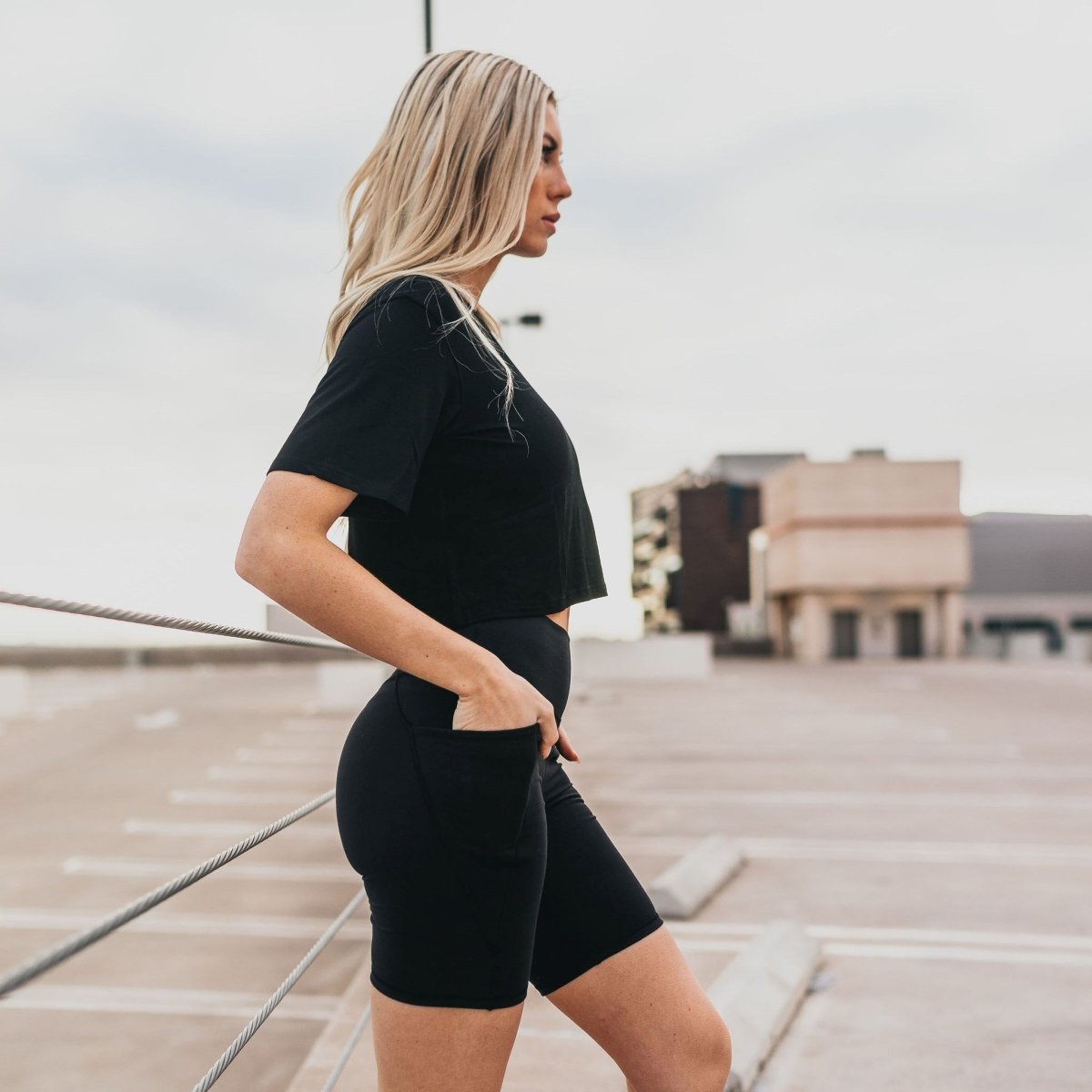 Biker Shorts (8 in. inseam) - Black - Senita Athletics