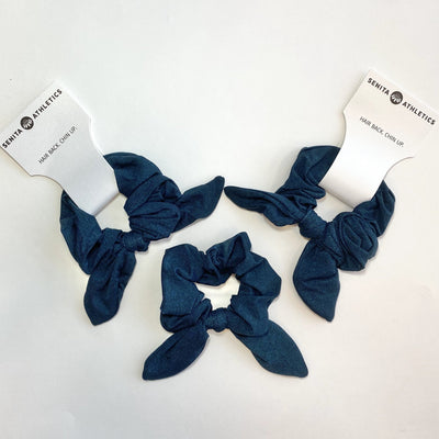 Bow Scrunchie - Dark Teal - Senita Athletics