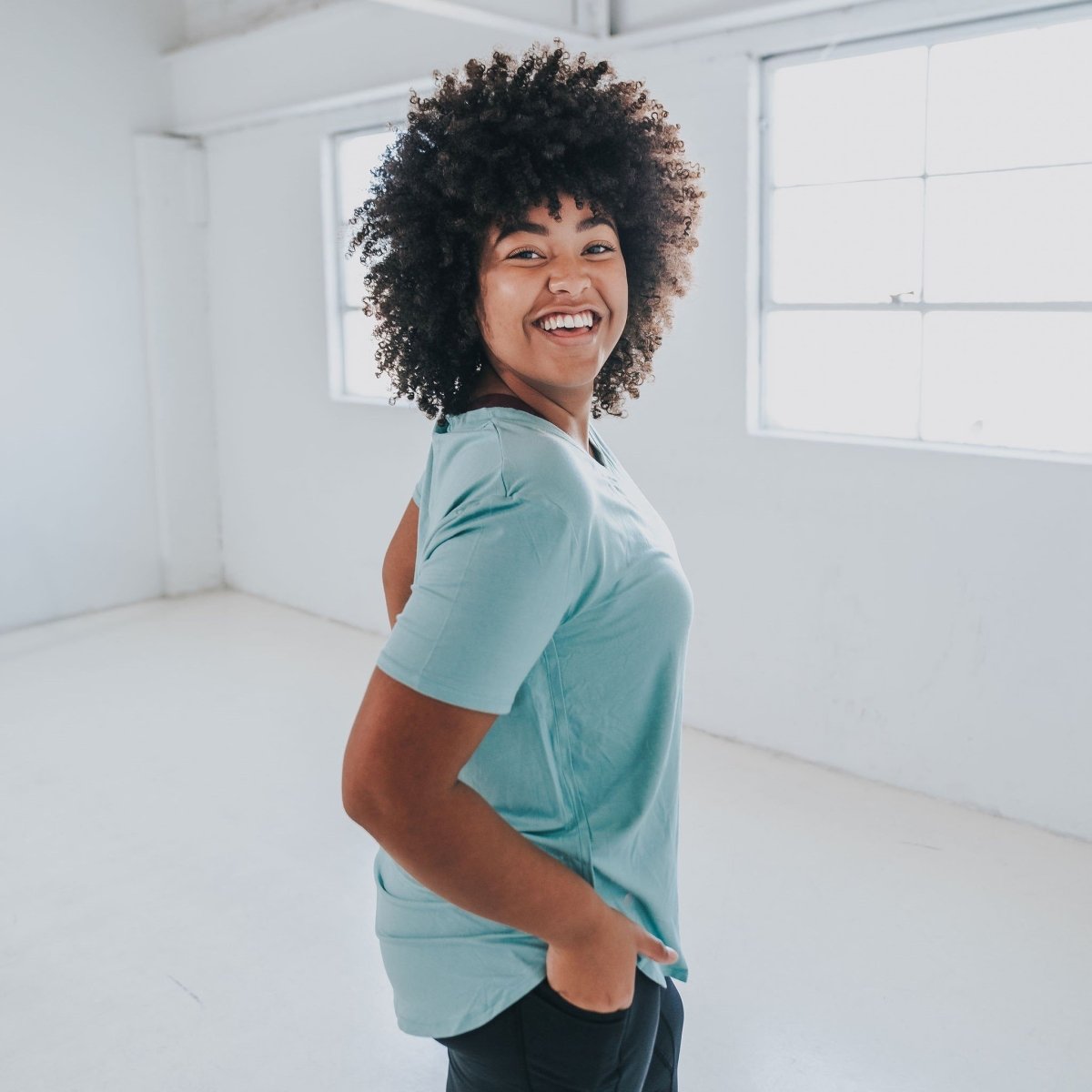 Boyfriend Tee - Seafoam - Senita Athletics