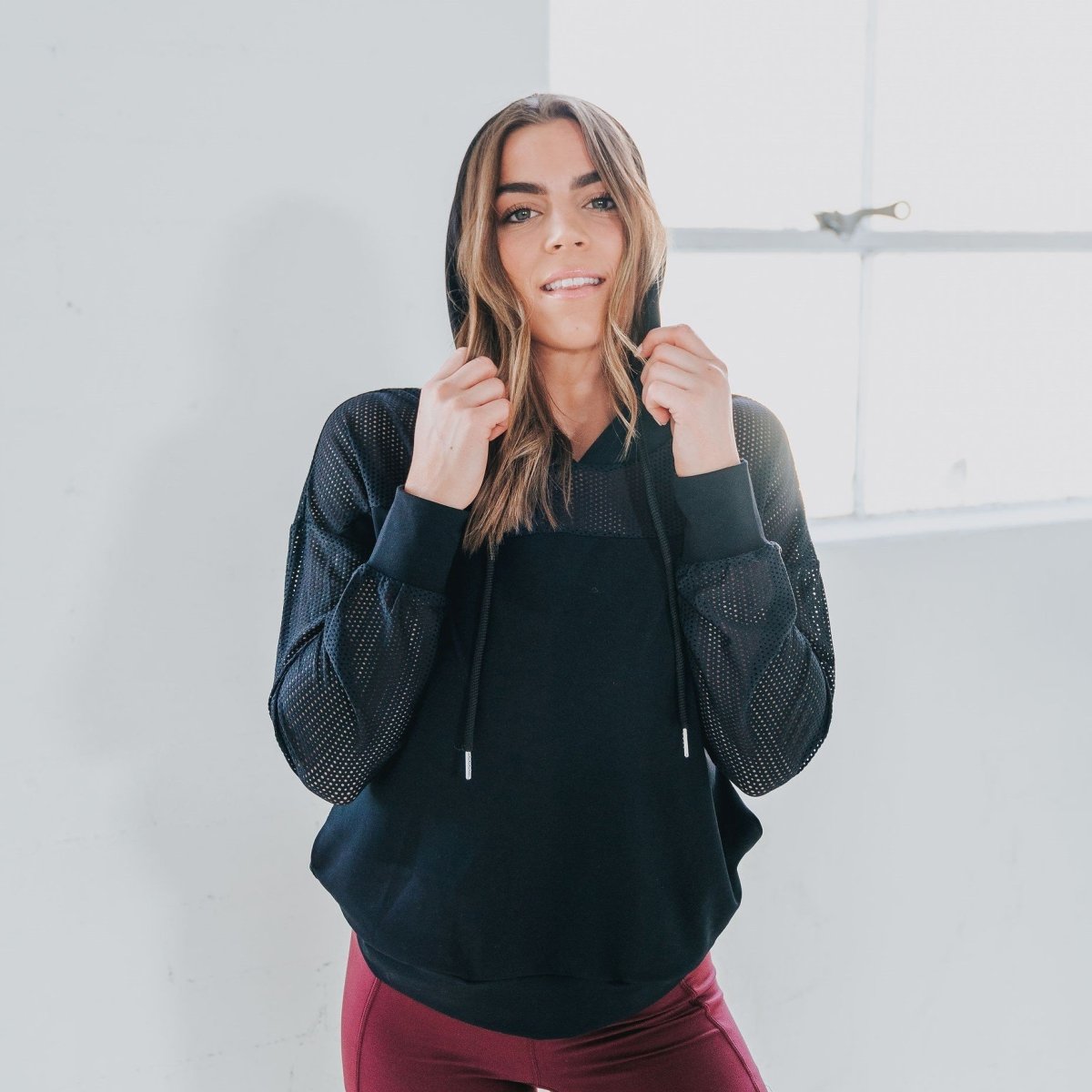 Champion Mesh Hoodie - Black - Senita Athletics