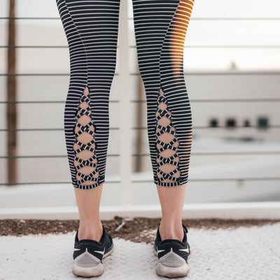 Criss Cross Tights - Pinstripe - Senita Athletics