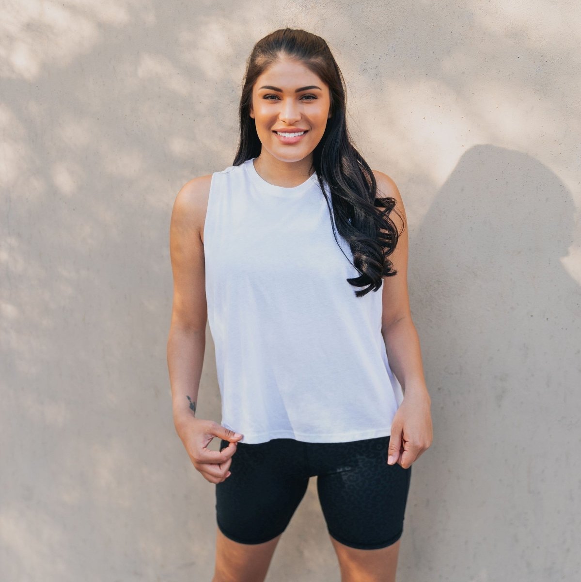 Cropped Tank - White - Senita Athletics