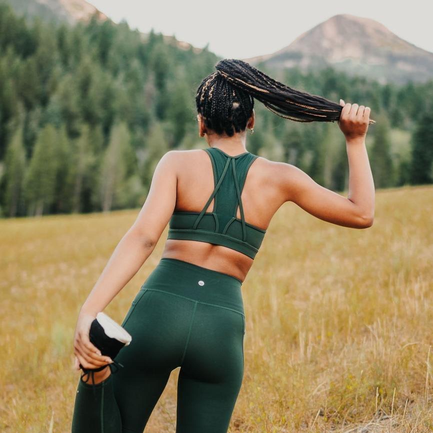 Cross Paths Sports Bra - Evergreen - Senita Athletics