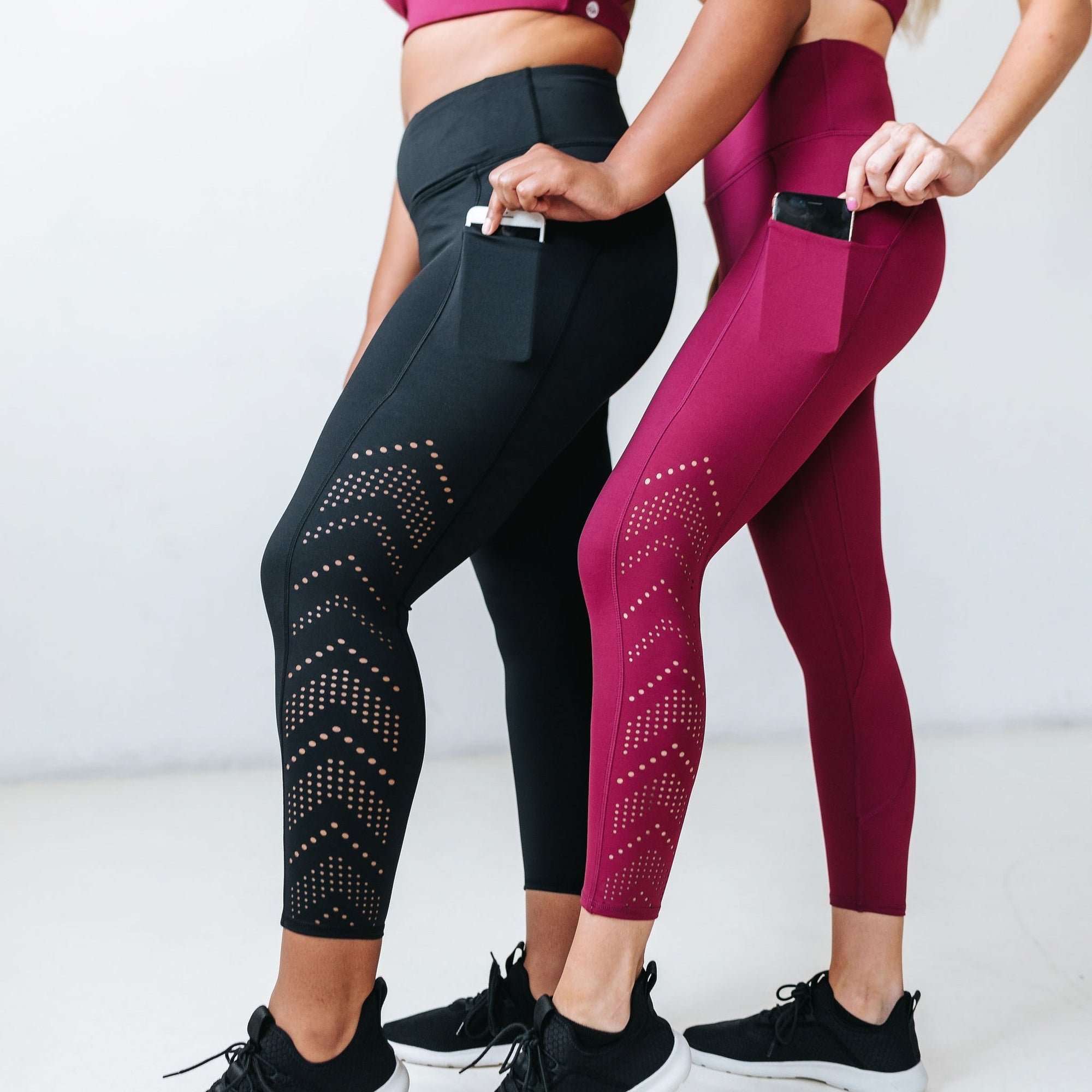 Denali Laser Cut Capris - Black - Senita Athletics