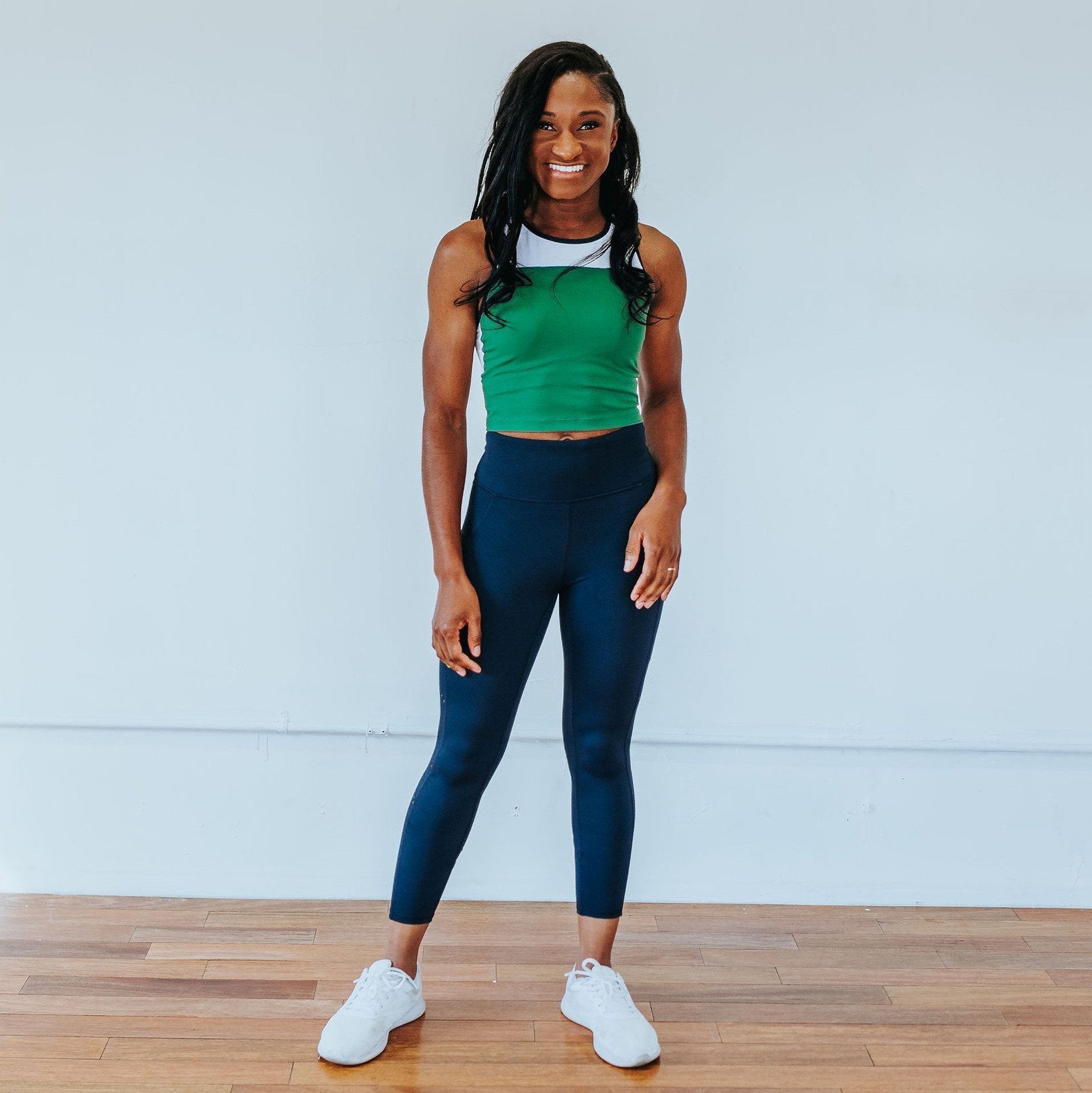 Denali Laser Cut Capris - Navy - Senita Athletics