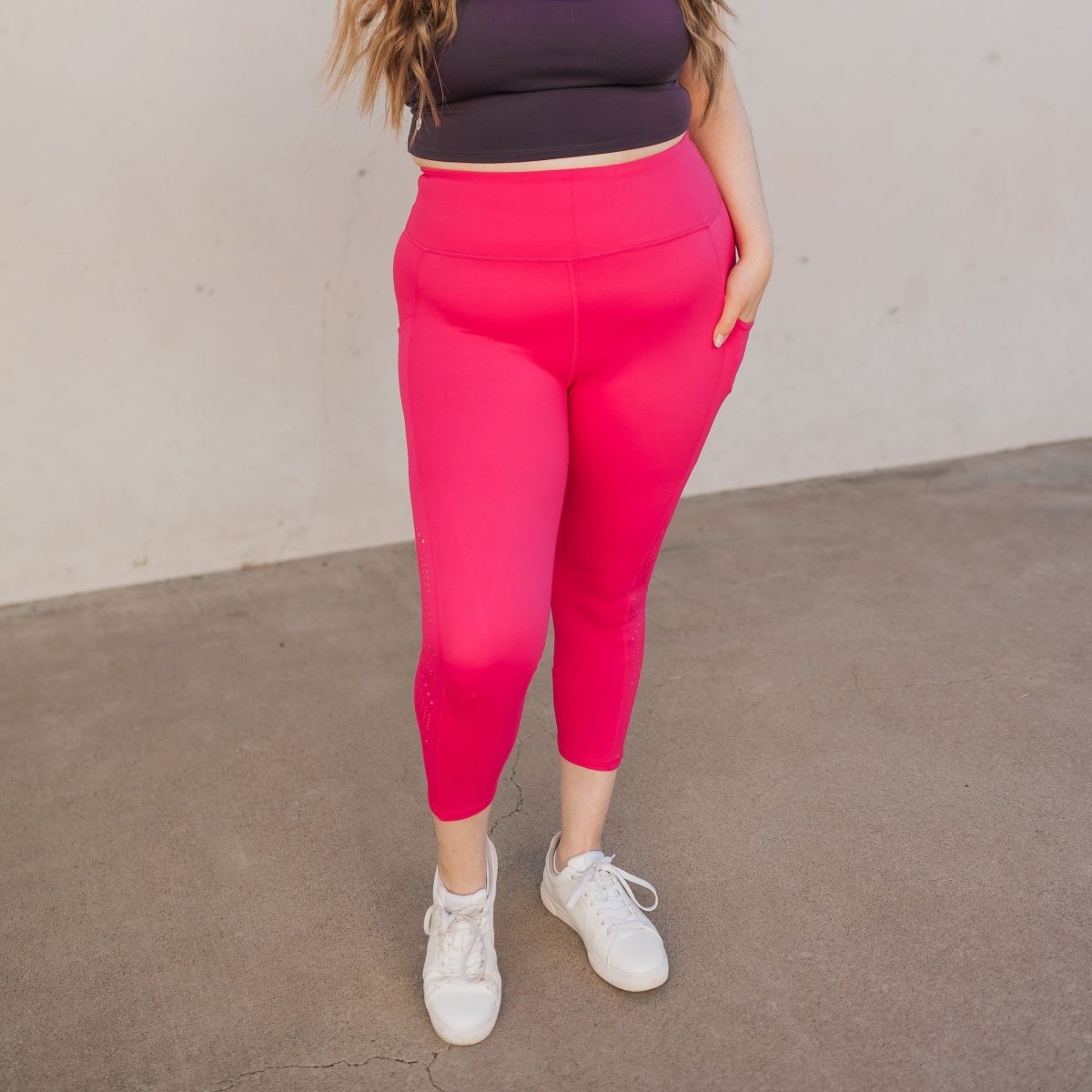 Denali Laser Cut Capris - Punch - Senita Athletics