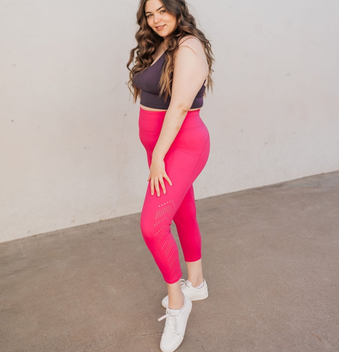 Denali Laser Cut Capris - Punch - Senita Athletics