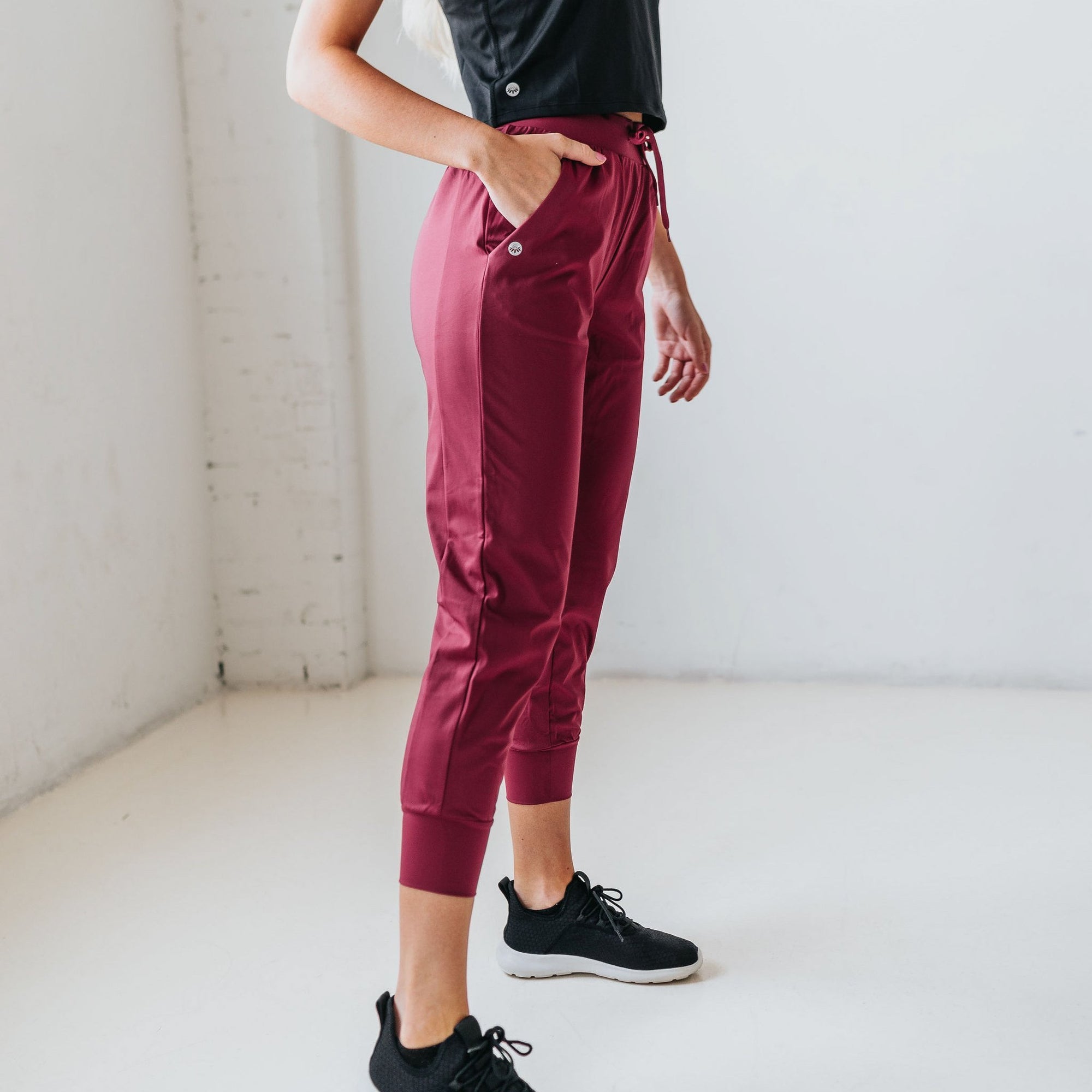 Easy Going Joggers - Merlot - Senita Athletics