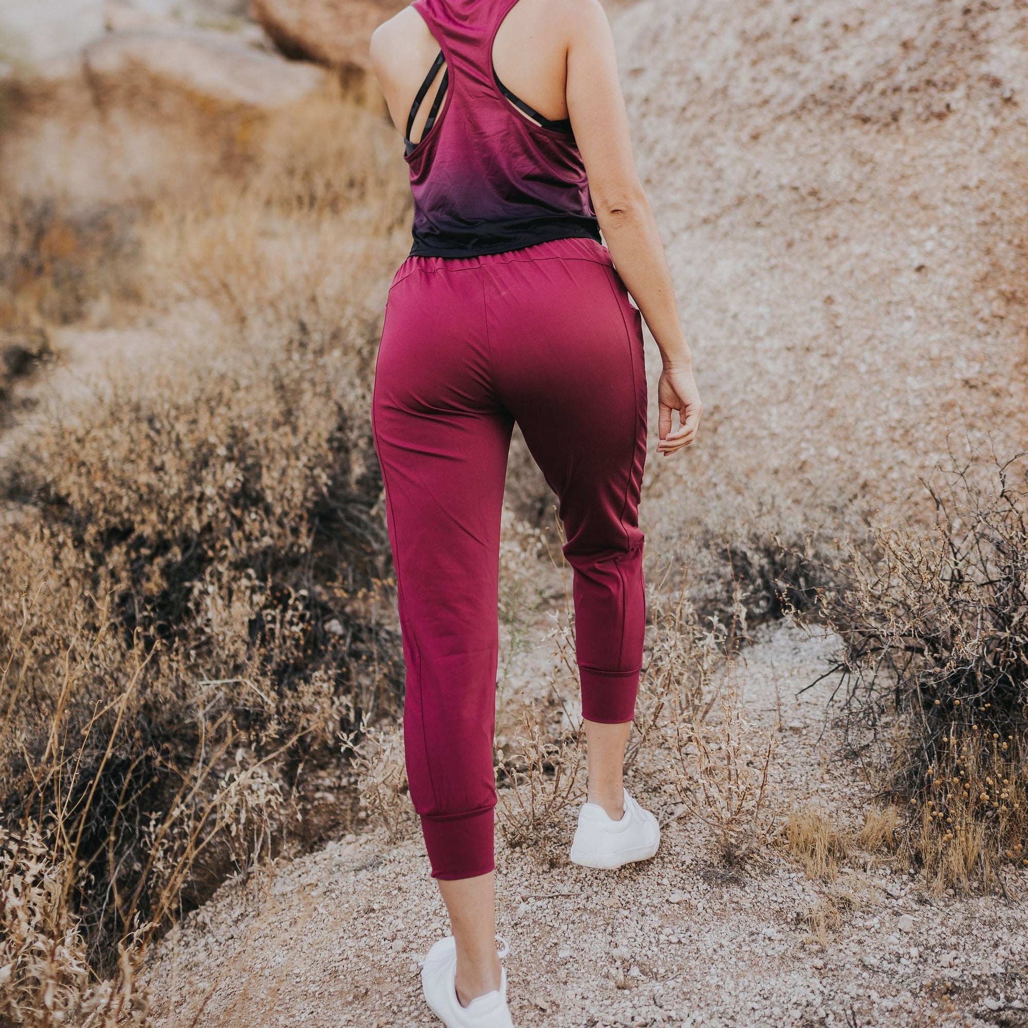 Easy Going Joggers - Merlot - Senita Athletics