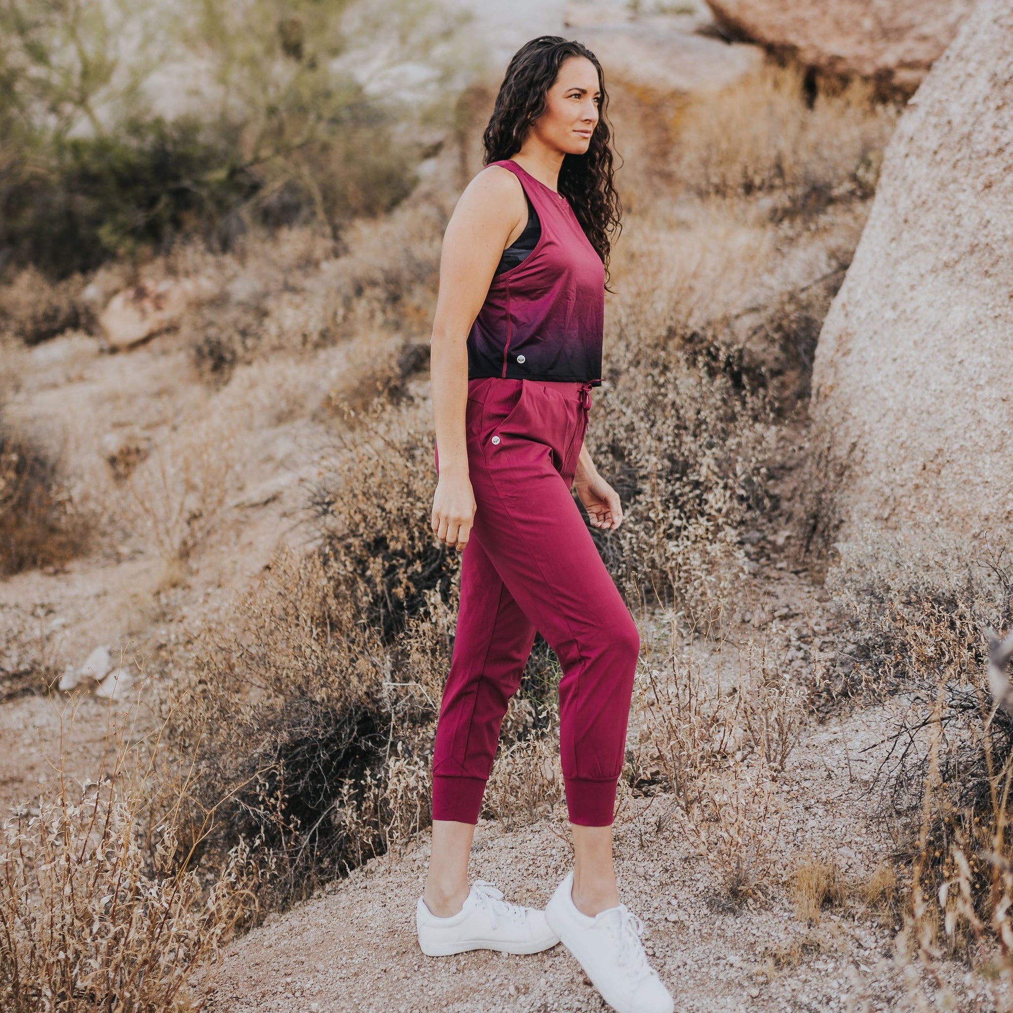 Easy Going Joggers - Merlot - Senita Athletics