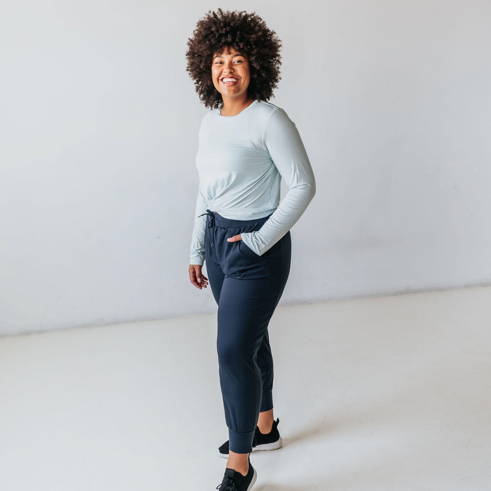 Easy Going Joggers - Navy - Senita Athletics