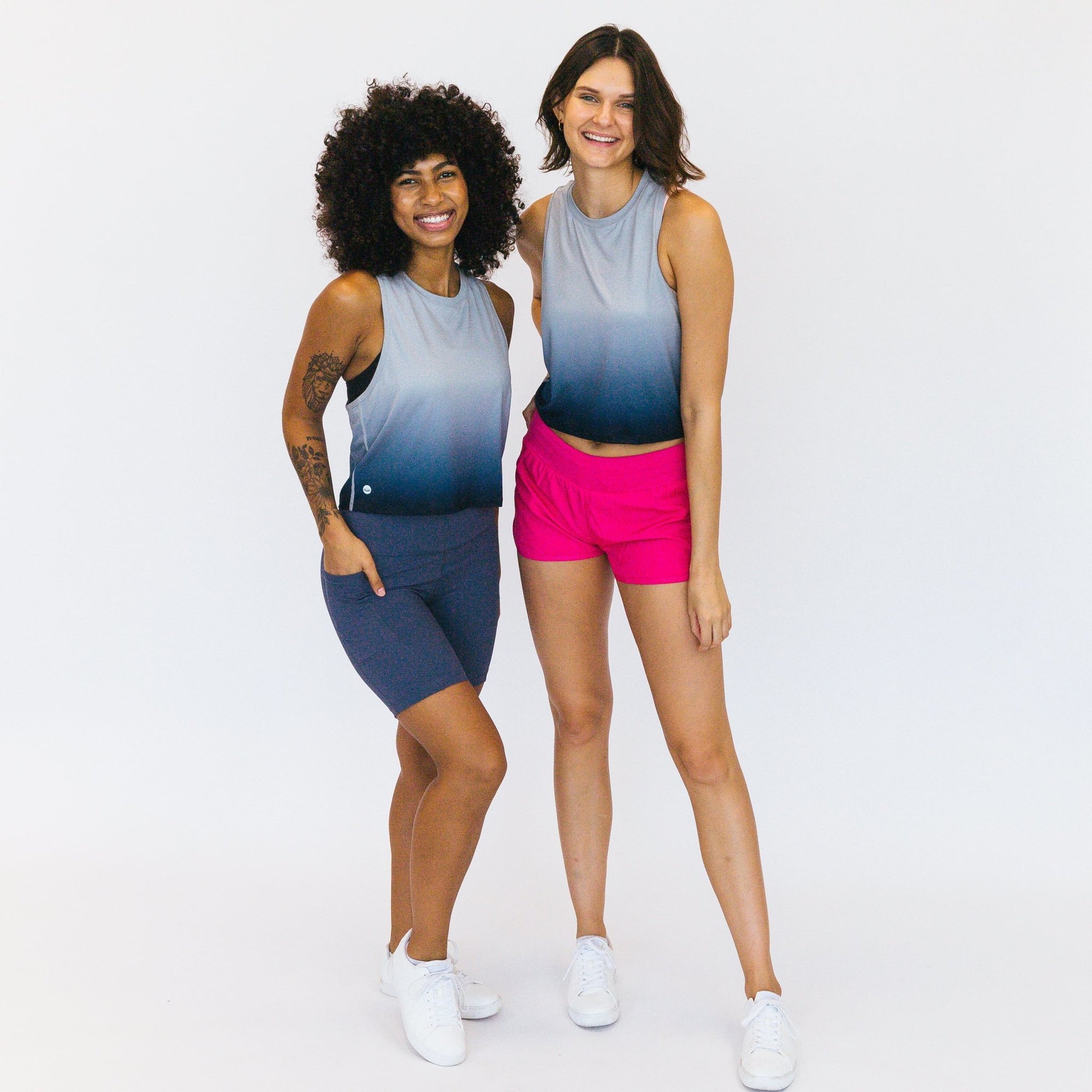 Energy Cropped Tank Top - Sky - Senita Athletics