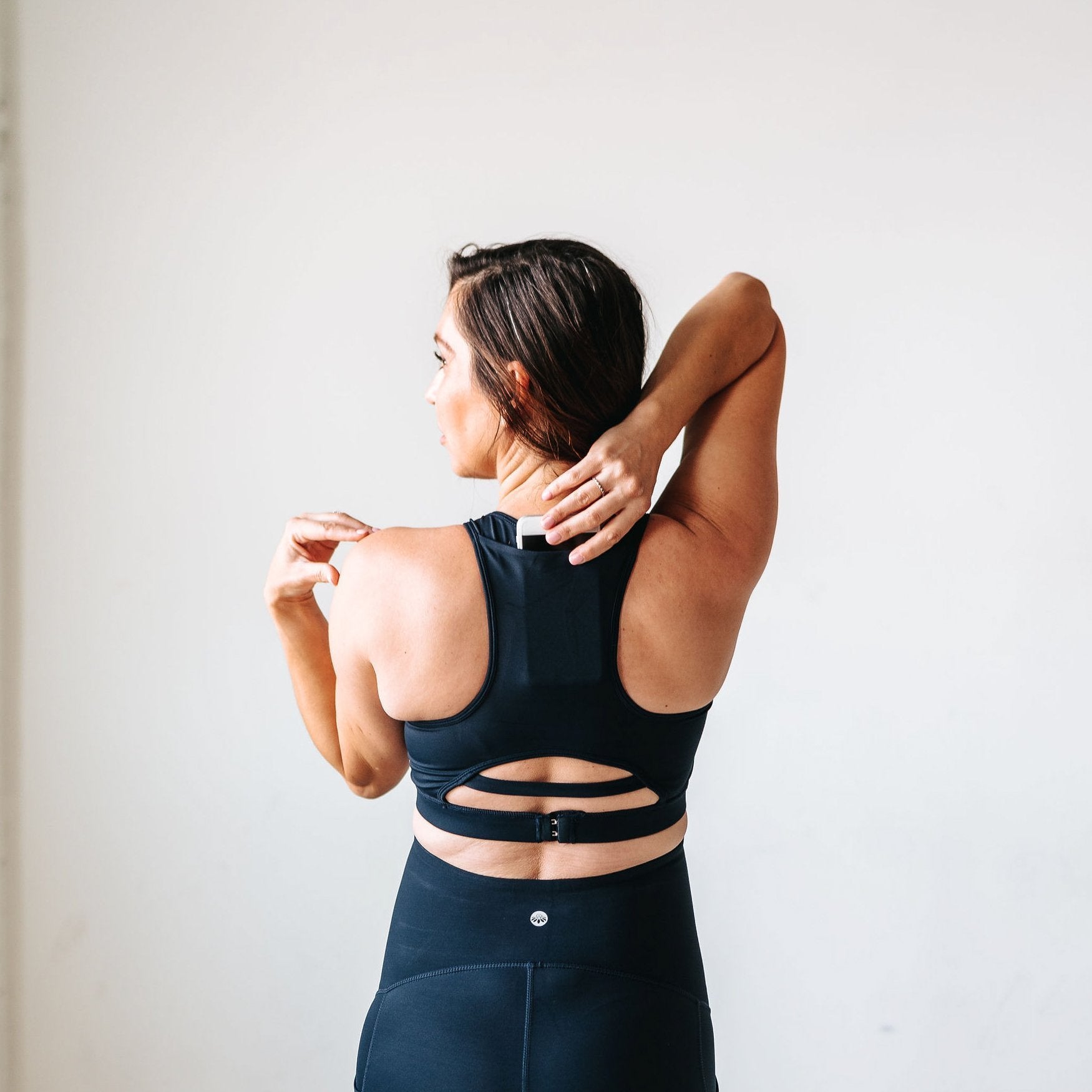 Everyday V-Neck Nursing Sports Bra - Navy - Senita Athletics