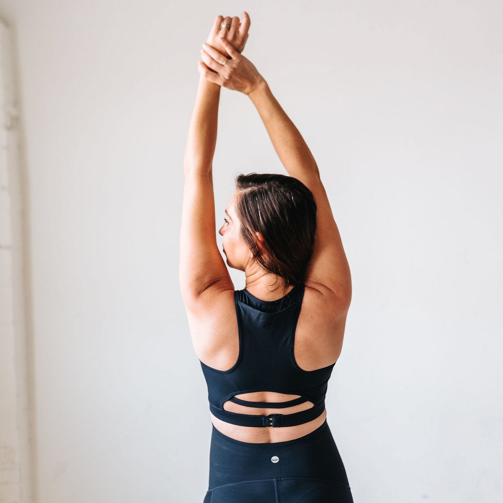 Everyday V-Neck Nursing Sports Bra - Navy - Senita Athletics