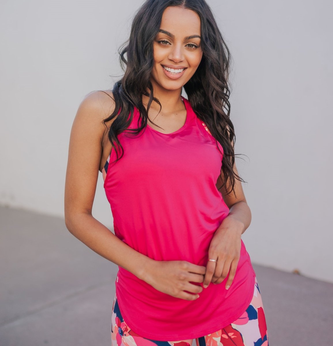Extra Mile Mesh Back Tank - Punch - Senita Athletics