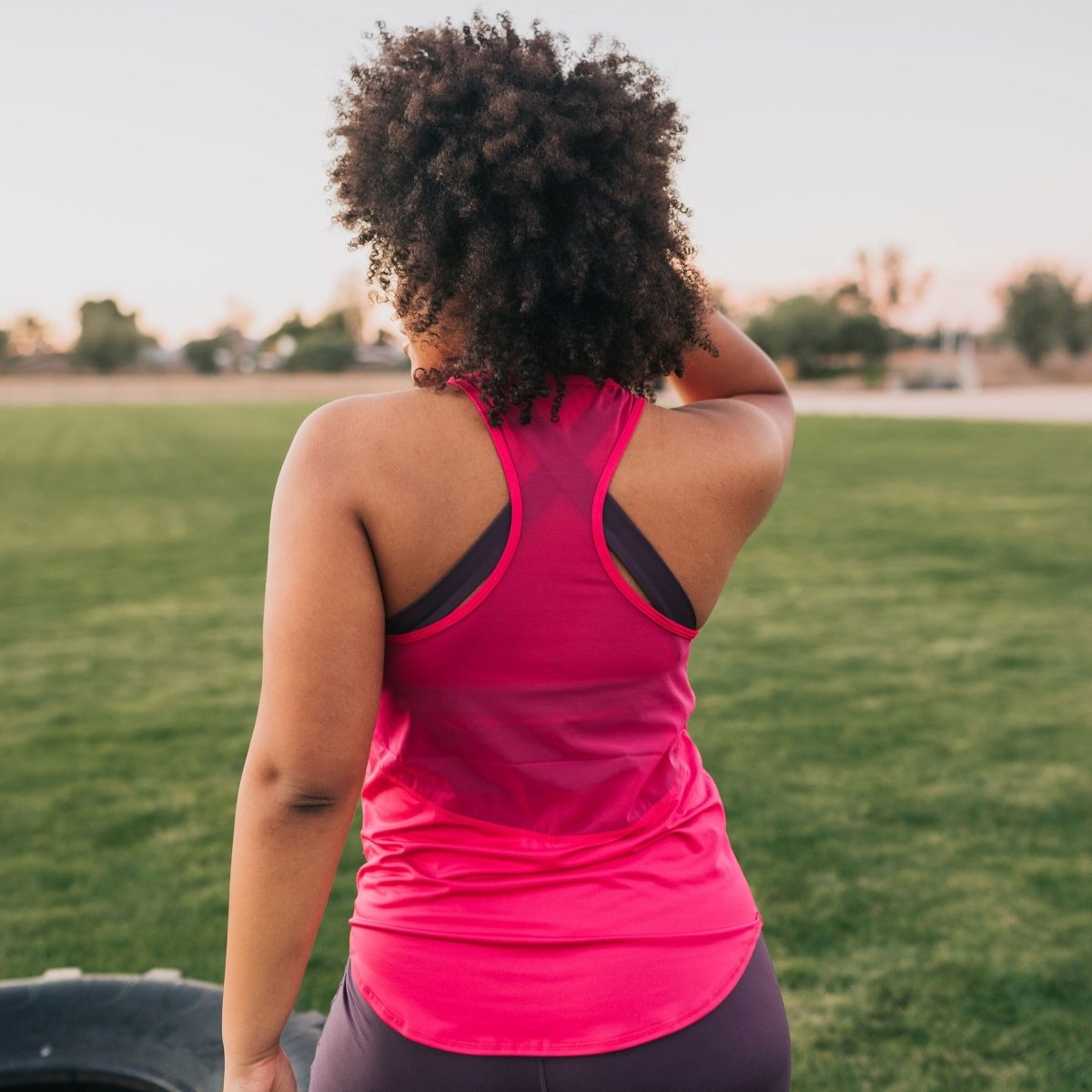 Extra Mile Mesh Back Tank - Punch - Senita Athletics