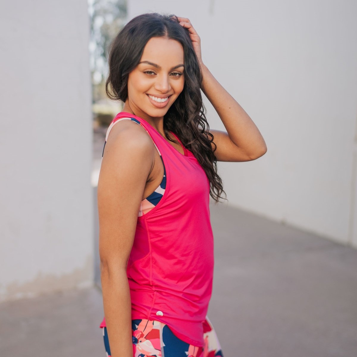 Extra Mile Mesh Back Tank - Punch - Senita Athletics