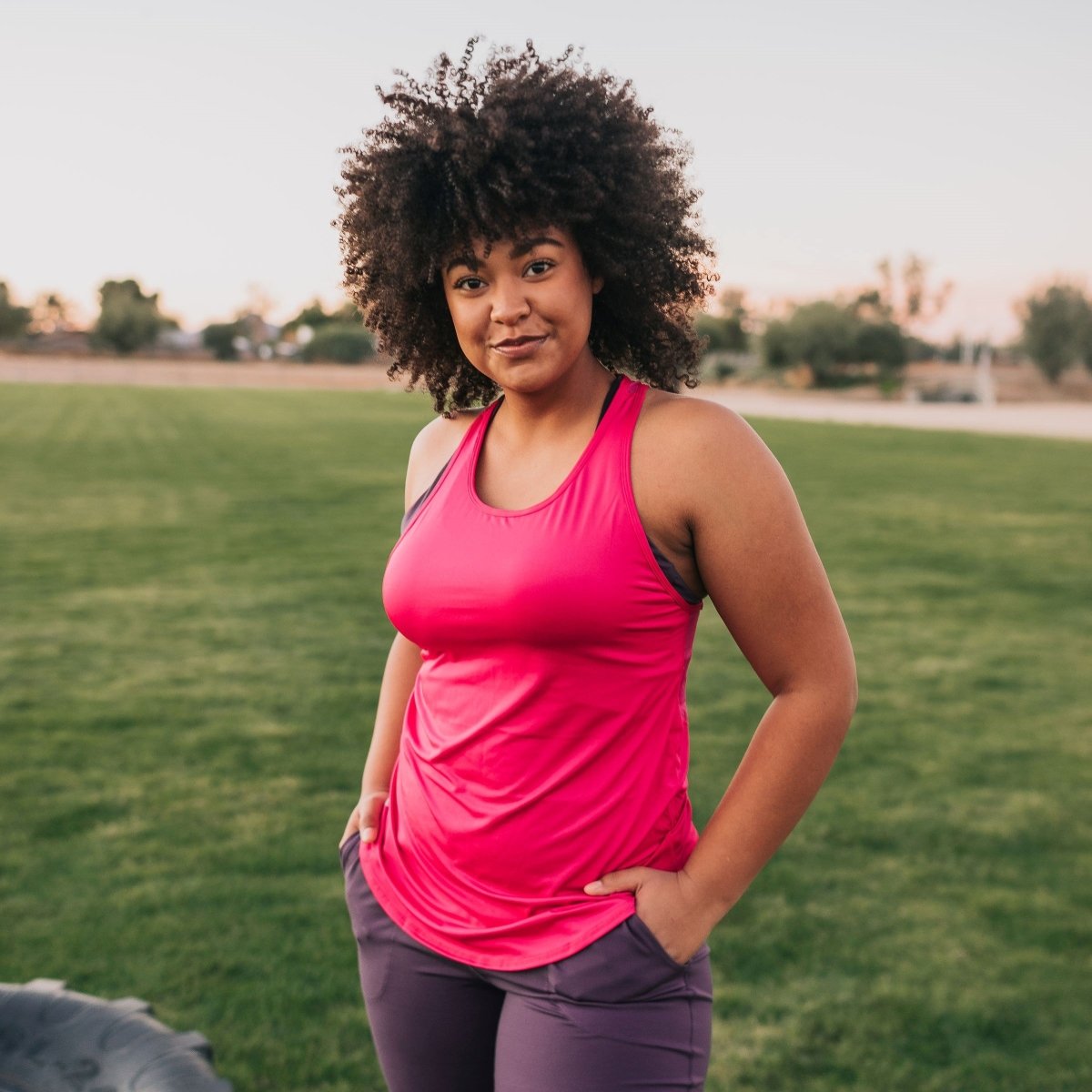 Extra Mile Mesh Back Tank - Punch - Senita Athletics