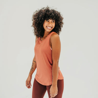Extra Mile Tank - Burnt Amber - Senita Athletics