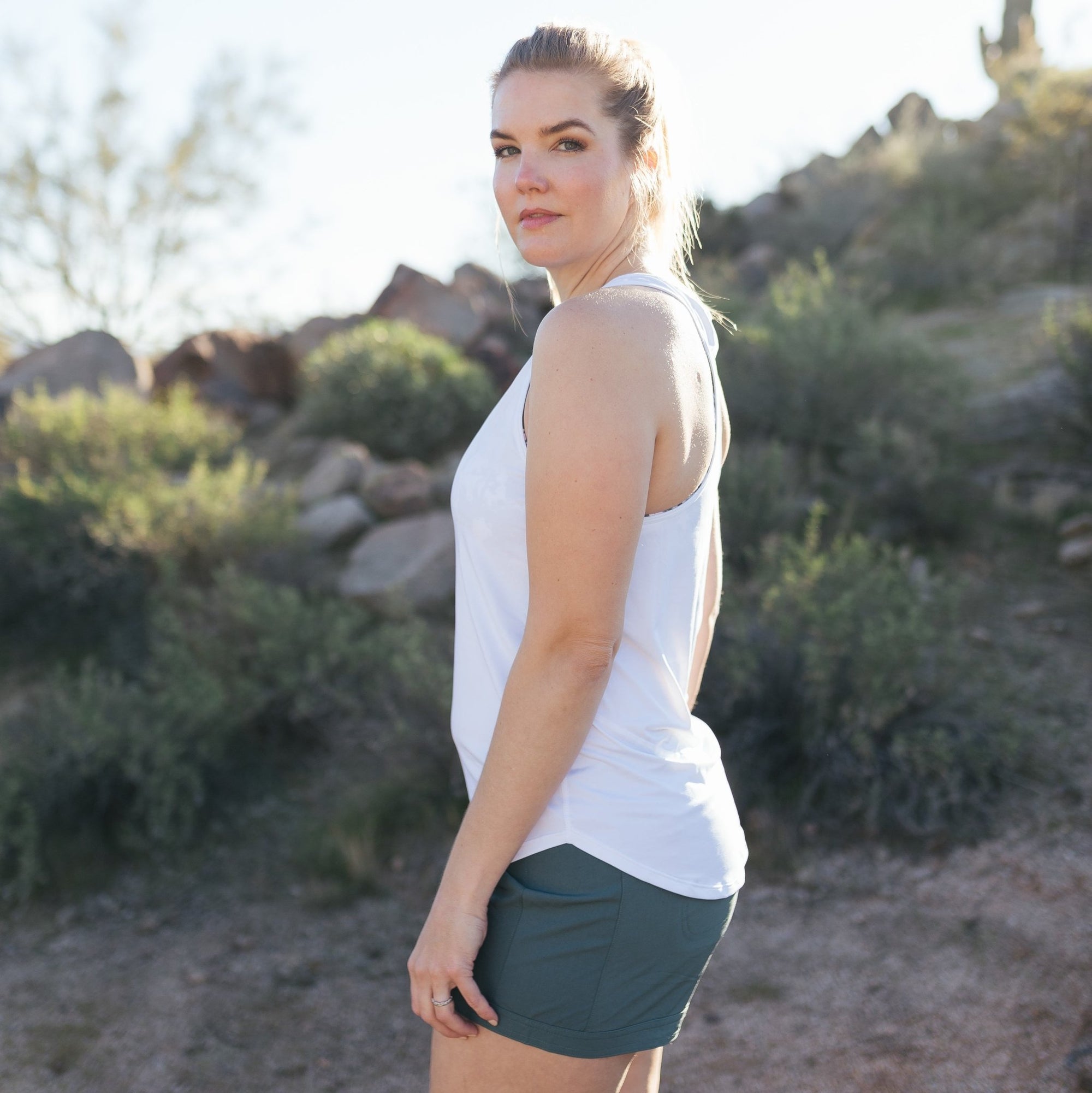 Extra Mile Tank - White - Senita Athletics