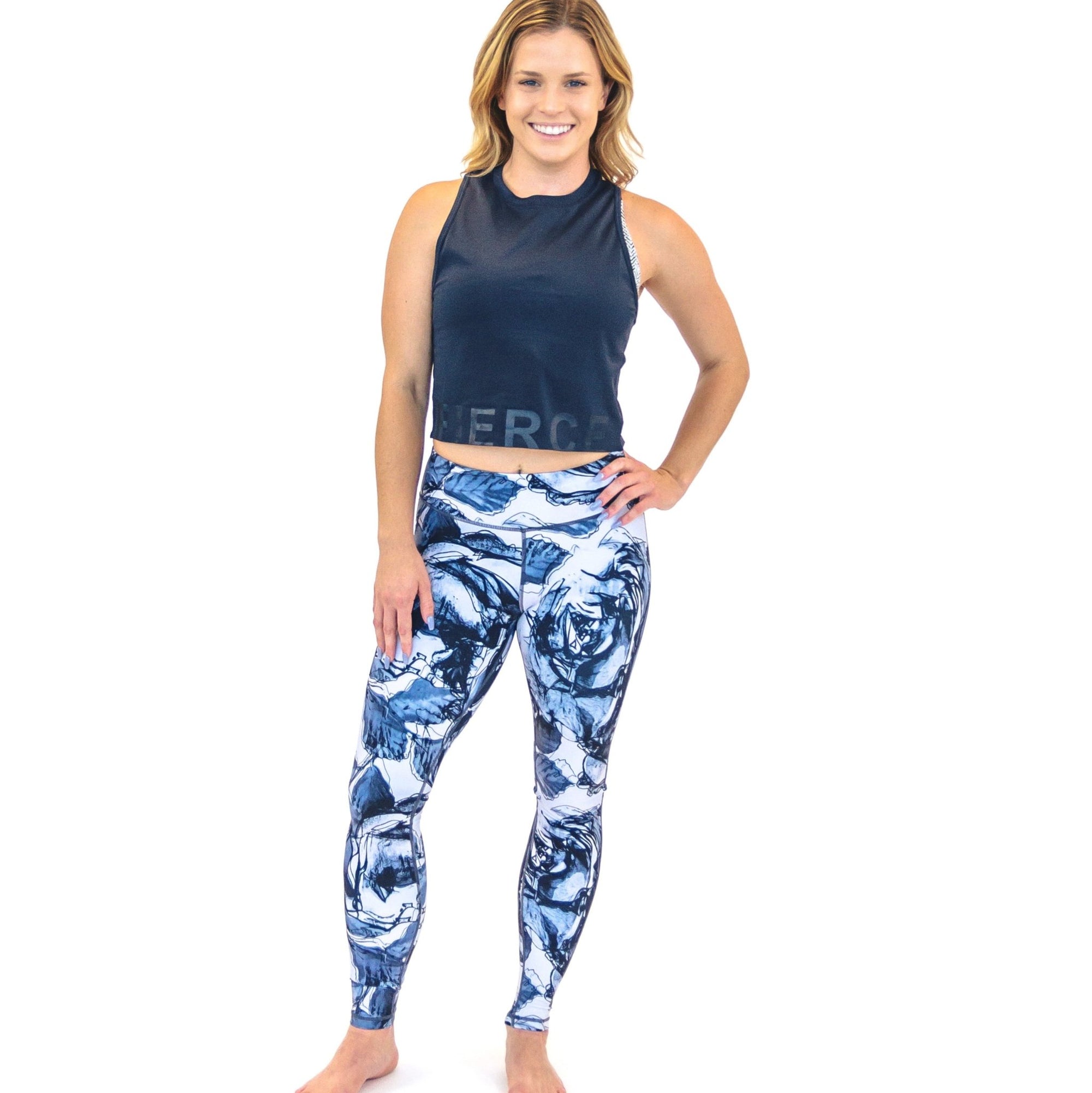 Fierce Crop Top - Navy - Senita Athletics